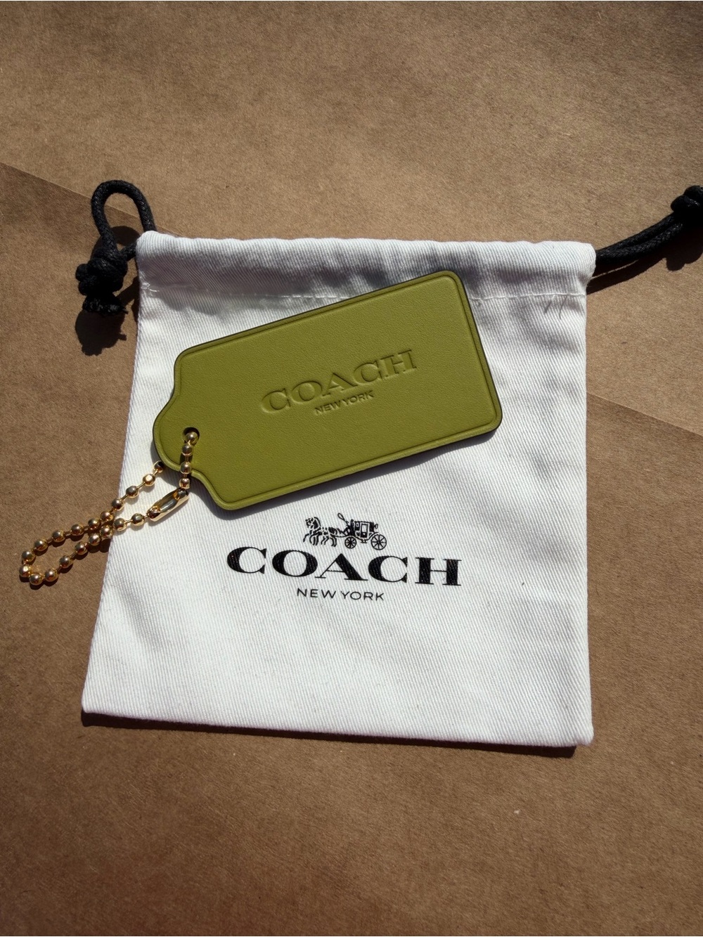 New Coach Large Leather Lime Green 💚